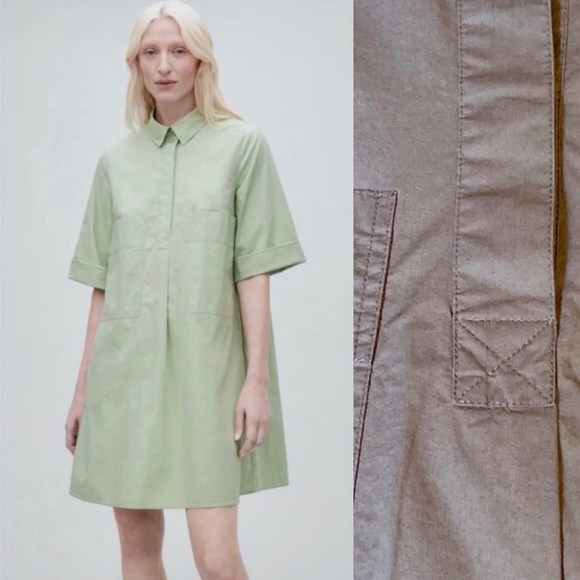 COS Casual A-line Pocket Dress In Charcoal Size 4 - Picture 1 of 15